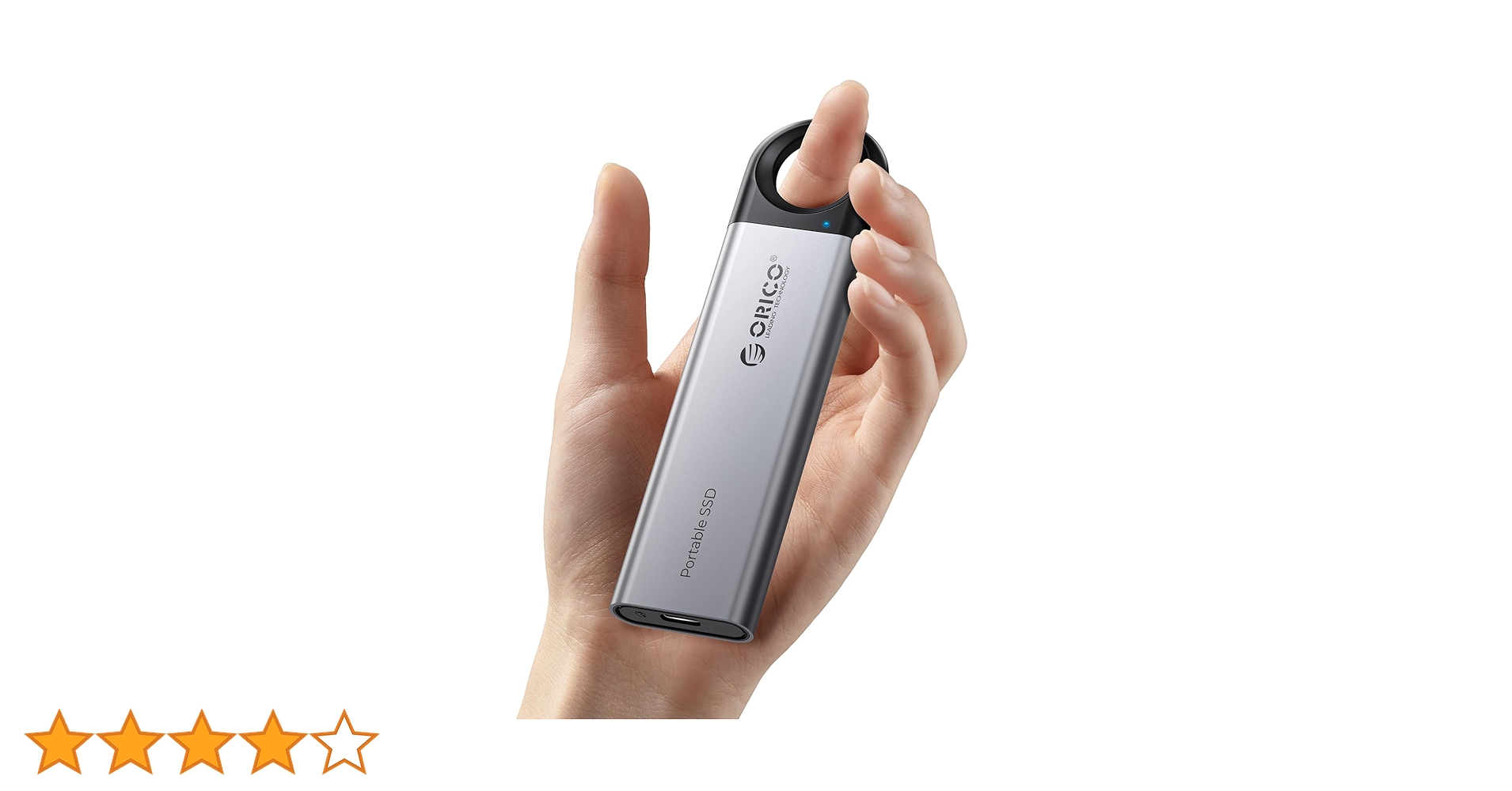 Amazon | ORICO 512 GB 外付けSSD 最大1050 MB/秒、2 in 1 USB C